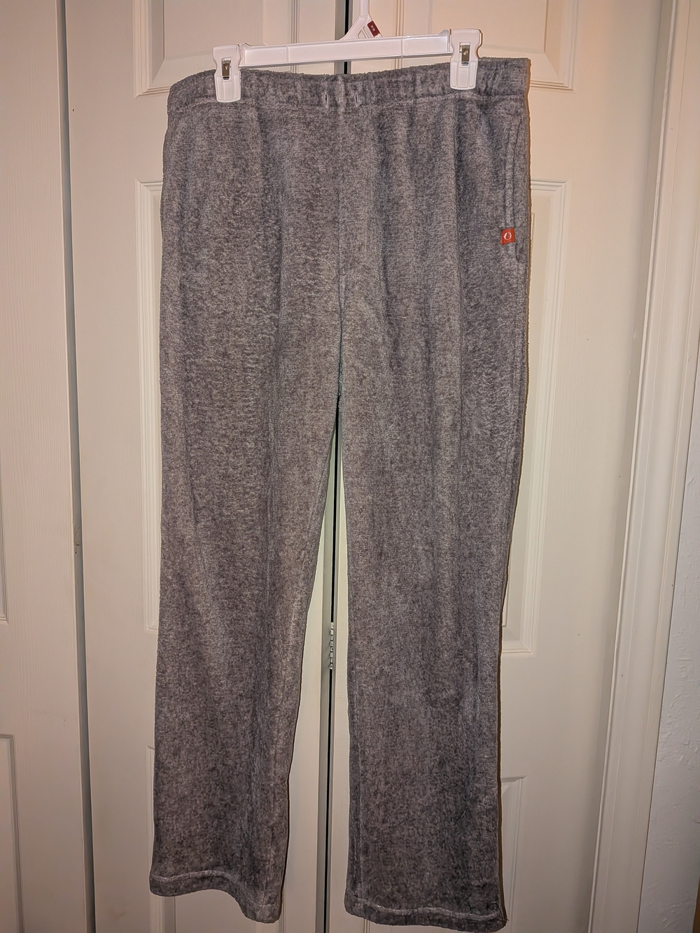 Men's Gray Fleece Sweatpants with Elastic Waist